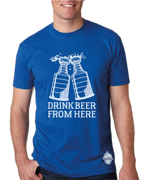 Double Lightning & Craft Beer- Drink Beer From Here Hockey Shirt