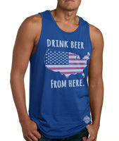 Craft Beer USA- United States- Drink Beer From Here Men's Tank