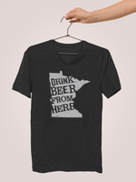 Minnesota Drink Beer From Here® - V-Neck Craft Beer shirt