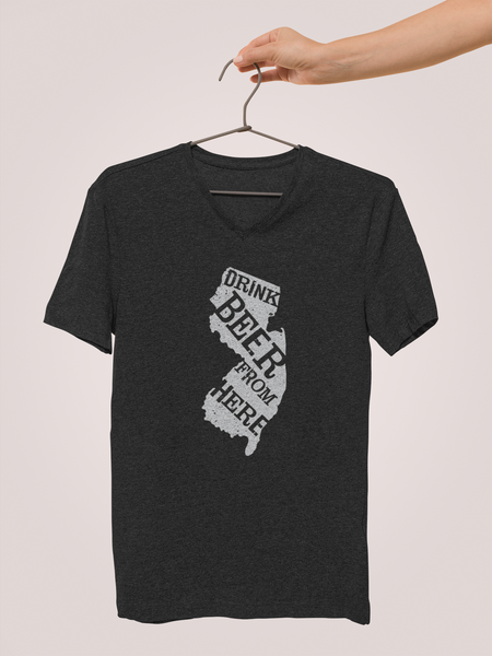 New Jersey Drink Beer From Here® - V-Neck Craft Beer shirt