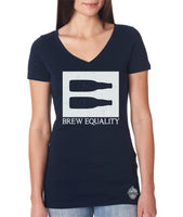 Craft beer shirt- Brew Equality- women's v-neck