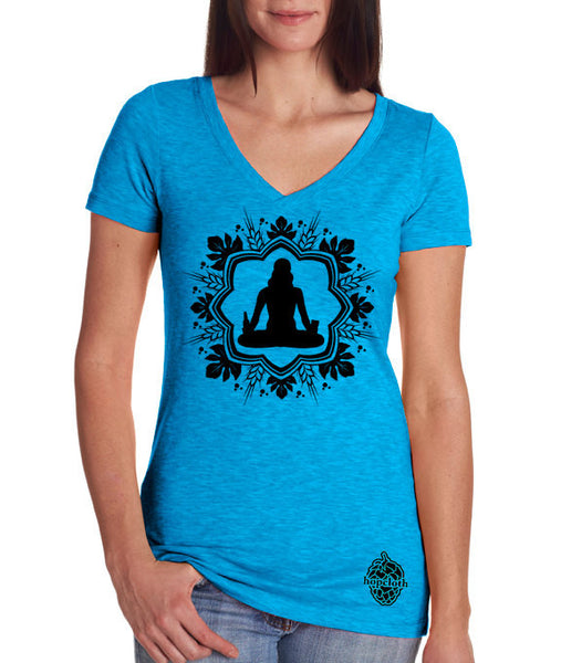 Craft Beer and Yoga Women's V-Neck t-shirt