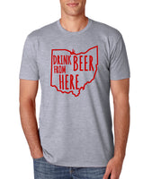 Buckeyes & Craft Beer- Drink Beer From Here- Ohio- OSU Craft Beer Shirt