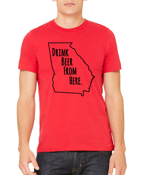 Georgia Bulldogs & Craft Beer- Drink Beer From Here UGA shirt