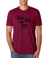 Gamecocks & Craft Beer- South Carolina- USC- Drink Beer From Here shirt