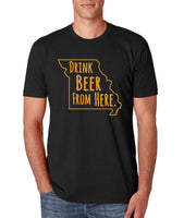 Tigers- Drink Beer From Here- Missouri- UM Craft Beer Shirt