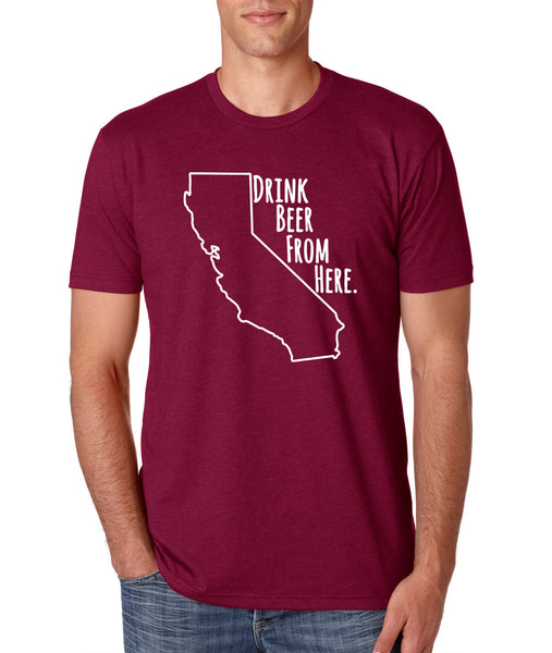 The Cardinal- Drink Beer From Here- California- CA Craft Beer Shirt