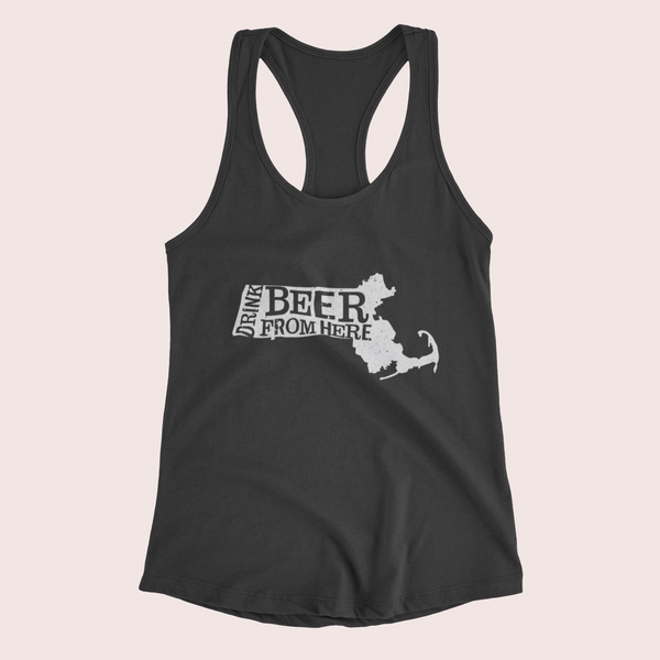 Massachusetts Drink Beer From Here® - Craft Beer racerback tank