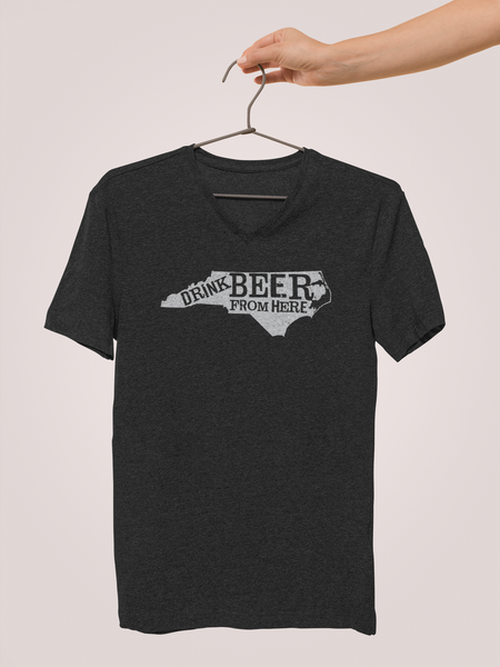 North Carolina Drink Beer From Here® - V-Neck Craft Beer shirt