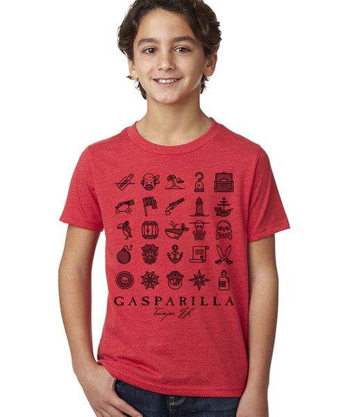 Gasparilla shirt-Pirate Icons kids shirt