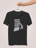 Rhode Island Drink Beer From Here® - V-Neck Craft Beer shirt