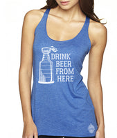 Lightning & Craft Beer Women's Tank- Drink Beer From here hockey shirt