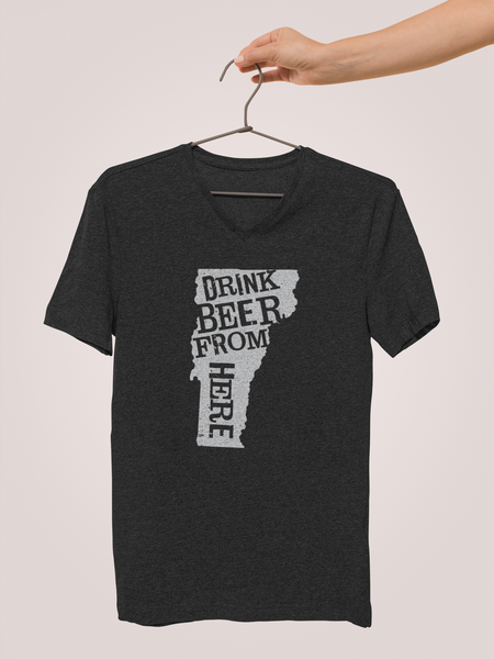 Vermont Drink Beer From Here® - V-Neck Craft Beer shirt
